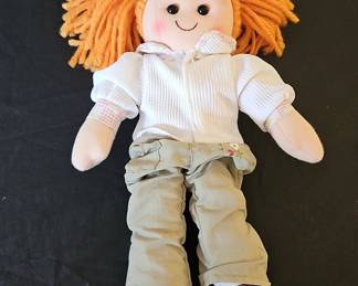 Bigjigs Toys Rag Doll with Orange Yarn Hair