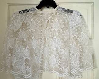 White Floral Lace Bolero Shrug