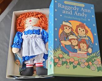 Raggedy Ann and Andy Awake/Asleep Doll Limited Edition