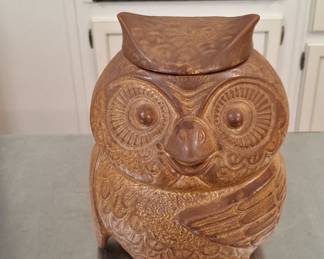 Vintage McCoy Pottery #204 Brown Owl Cookie Jar