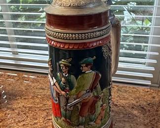 Gerz West Germany Beer Stein with Pewter Lid