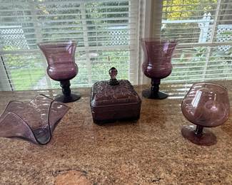 Morgantown Amethyst Glass Collection