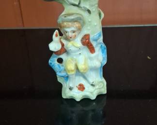 Occupied Japan Porcelain Figural Vase with Boy