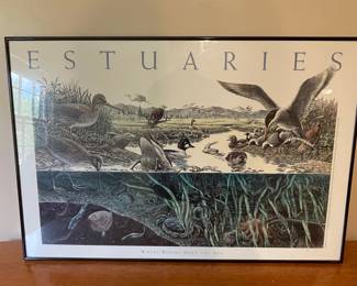 Estuaries: Where Rivers Meet the Sea Lithograph by Ray Troll