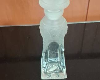 Vintage Silvestri Frosted Glass Perfume Bottle