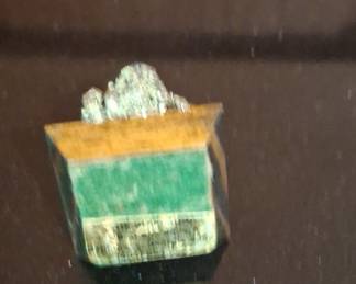 Peruvian Pyrite Cluster on Wooden Base
