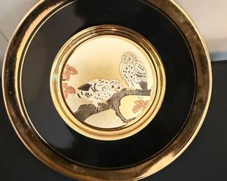 The Art of Chokin Owl Plate