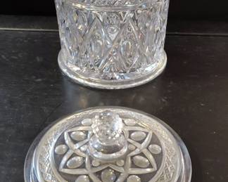 Cut Glass Biscuit Jar with Lid