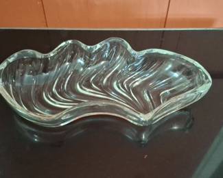 Mikasa Belle Epoque Crystal Wave Swirl Centerpiece Bowl