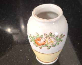 Occupied Japan Miniature Hand-Painted Floral Bud Vase