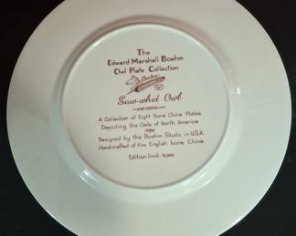 Edward Marshall Boehm Owl Plate Collection - Saw-whet Owl