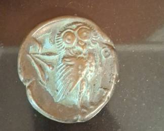 Ancient Greek Owl Tetradrachm Coin Replica