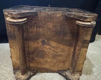 Vintage Wooden Storage Chest with Metal Accents