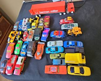 Assorted Die-Cast Toy Cars and Trucks including promotional and TV/movie replicas