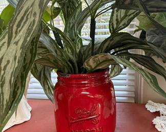 Red "Sears Best" Mason Jar