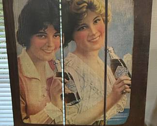Coca-Cola "Two Flappers" Wood paint