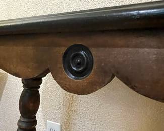 Victorian Spindle Leg Side Table with Carved Rosette