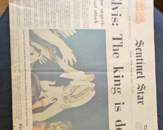 Sentinel Star Newspaper - Elvis Presley Death Announcement