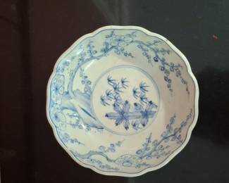 Antique Japanese Arita Blue and White Dish Plate