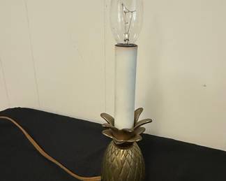 Brass Pineapple Candlestick Lamp