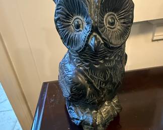 Vintage Cast Iron Owl Figurine