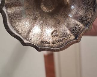Avon "H" Mark Silverplate Candlestick Holder
