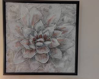 Textured Floral Wall Art - Patricia Pinto "Sepia Lotus Blossom I"