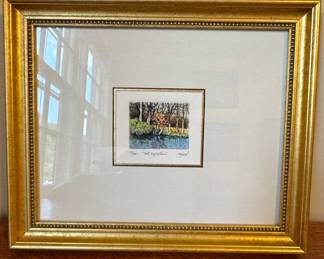 Dale Rayburn "Fall Reflections" Etching