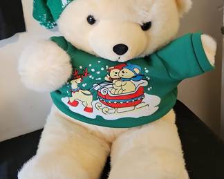 Vintage 1989 Kmart Santa's Club Teddy Bear Plush