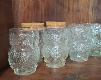 Libbey Glass Owl Tumblers