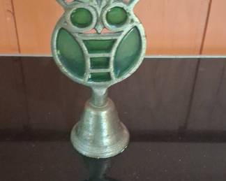 Counterpoint Stained Glass Owl Bell