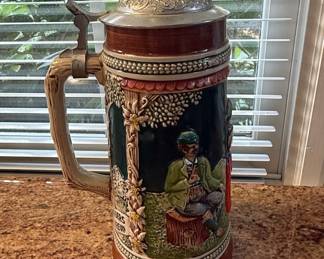Gerz West Germany Beer Stein with Pewter Lid