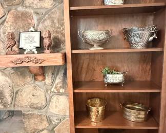Assorted Decorative Metal Vases and Bowls