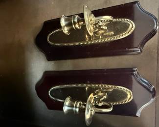 Pair of Decorative Wall Sconces with Figural Embellishments