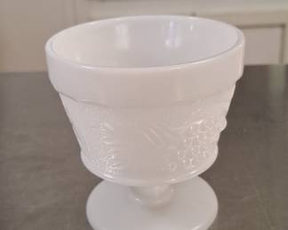 Anchor Hocking Milk Glass Harvest Grape Sherbet Cups