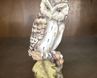 Andrea by Sadek Great Horned Owl Porcelain Figurine