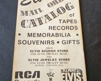 Elvis Presley Mail Order Catalog of Tapes, Records, Memorabilia, Souvenirs, and Gifts