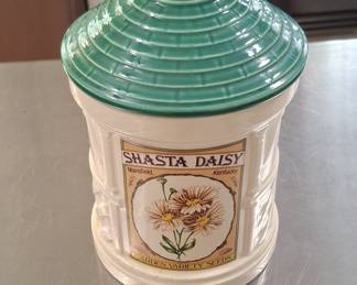 Hearth & Home Designs "Garden Variety Seeds" Shasta Daisy Ceramic Jar, 1991