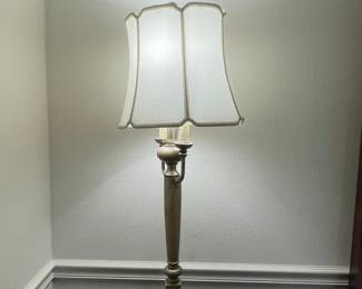 Vintage Stiffel Brass Candlestick Table Lamp