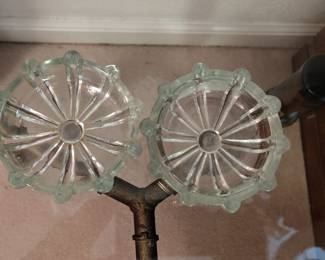 Glass Ashtray with Metal Stand