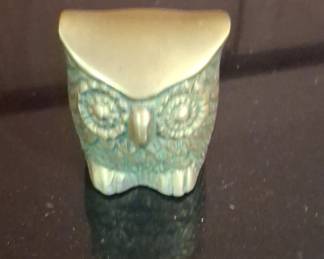 Leonard Silver Mfg. Co. Solid Brass Owl Figurine