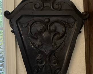 Ornate Carved Wood Wall Plaque