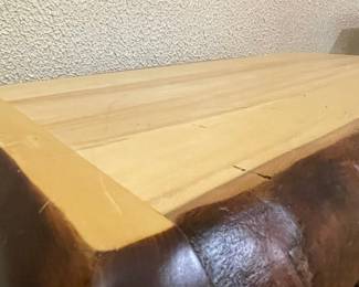 Aspen Log End Table with Live Edge Top and Shelf