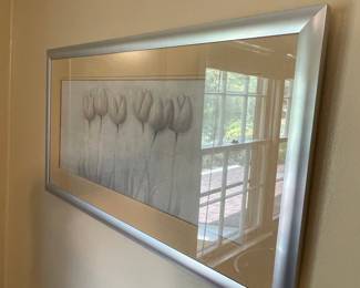 Pencil Sketch of Tulips Framed Art