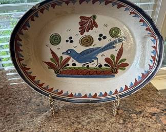 Mexican Pottery Oval Bird