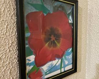 Red Tulip Floral Print by DJ West (2021)