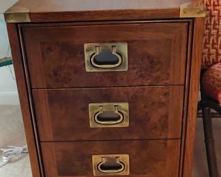 Dixie Furniture Campaign Style Three-Drawer Chest