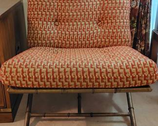 John Wisner for Ficks Reed Hollywood Regency Bamboo Rattan Lounge Chair