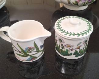 Portmeirion Botanic Garden Creamer and Sugar Bowl