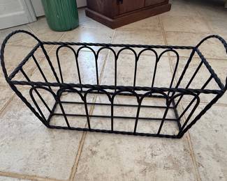 Wrought Iron Rack with Scrollwork